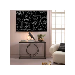 KARE Design Affiche Encadrée Visages Noirs Et Blancs 150x100cm ^ Tableau