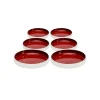 KARE Design Assiettes Creuses Colorino Rouges 21cm Set De 6 ^ Vaisselle