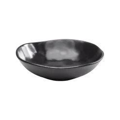 KARE Design Assiettes Creuses Organic Noires 20cm Set De 4 ^ Vaisselle