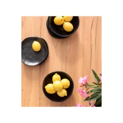 KARE Design Assiettes Creuses Organic Noires 20cm Set De 4 ^ Vaisselle