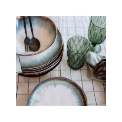 KARE Design Assiettes Creuses Organic Bleues 20cm Set De 4 ^ Vaisselle