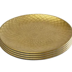 KARE Design Assiettes Diva Dorées 20cm Set De 4 ^ Vaisselle