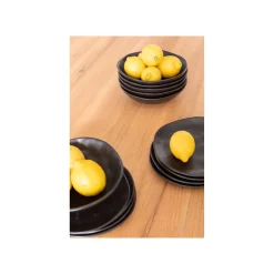 KARE Design Assiettes Organic Noires 26cm Set De 4 ^ Vaisselle