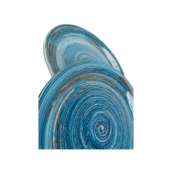KARE Design Assiettes Swirl Blue 27cm Set De 4 ^ Vaisselle