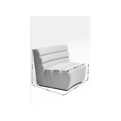 KARE Design Assise Wave Grise ^ Canapé & Banquette