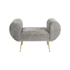 KARE Design Banc Trono Velours Gris ^ Banc
