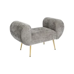 KARE Design Banc Trono Velours Gris ^ Banc