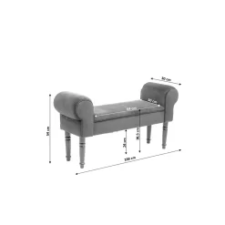 KARE Design Banc Wing Velours Gris ^ Banc