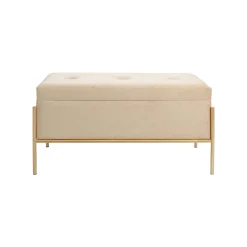 KARE Design Banc-coffre Buttons Beige 80x40cm ^ Coffre & Malle|Banc