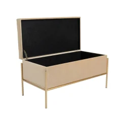 KARE Design Banc-coffre Buttons Beige 80x40cm ^ Coffre & Malle|Banc