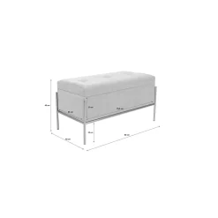 KARE Design Banc-coffre Iceland Blanc Et Noir 80x40cm ^ Coffre & Malle|Banc