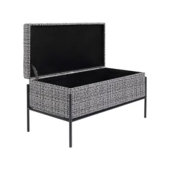 KARE Design Banc-coffre Iceland Blanc Et Noir 80x40cm ^ Coffre & Malle|Banc