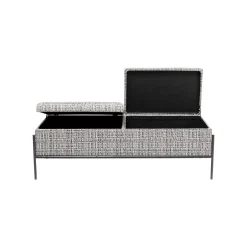 KARE Design Banc-coffre Iceland 120x40cm Blanc Et Noir ^ Coffre & Malle|Banc