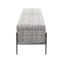 KARE Design Banc-coffre Iceland 120x40cm Blanc Et Noir ^ Coffre & Malle|Banc