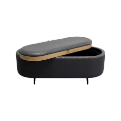 KARE Design Banc-coffre Venezia Noir ^ Coffre & Malle|Banc