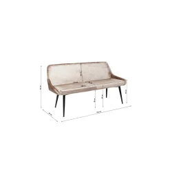 KARE Design Banquette East Side Velours Beige ^ Canapé & Banquette