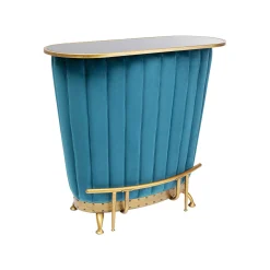 KARE Design Bar After Work Velours Bleu ^ Bar & Tabouret De Bar