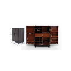 KARE Design Bar-coffre Globetrotter Croco 66cm ^ Coffre & Malle|Bar & Tabouret De Bar