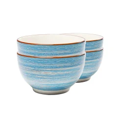 KARE Design Bols Swirl Blue 14cm Set De 4 ^ Vaisselle