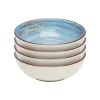 KARE Design Bols Swirl Blue 22cm Set De 4 ^ Vaisselle