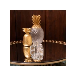 KARE Design Boîte Ananas Transparent Et Doré 31cm ^ Boîte