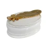 KARE Design Boîte Ava Blanche Plume Dorée ^ Boîte