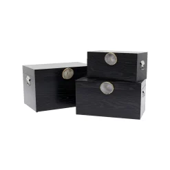 KARE Design Boîtes Nifty Noires Set De 3 ^ Boîte