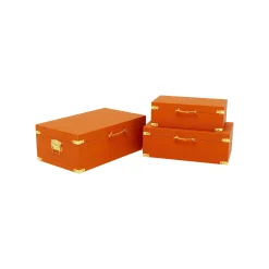 KARE Design Boîtes Noah Oranges Set De 3 ^ Boîte