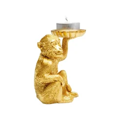 KARE Design Bougeoir Singe Doré ^ Bougeoir & Lanterne