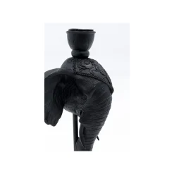 KARE Design Bougeoir Tête D'éléphant Noir 36cm ^ Bougeoir & Lanterne