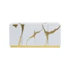 KARE Design Buffet Cracked Blanc Et Doré ^ Buffet