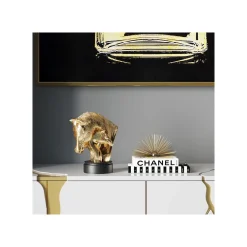 KARE Design Buffet Cracked Blanc Et Doré ^ Buffet