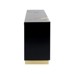 KARE Design Buffet Cracked Noir Et Doré ^ Buffet