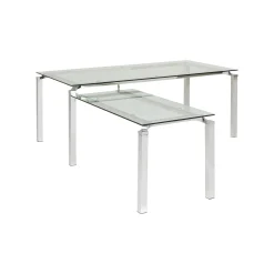 KARE Design Bureau D'angle Lorenco Chrome ^ Bureau