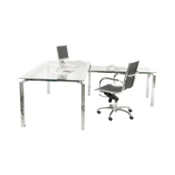 KARE Design Bureau D'angle Lorenco Chrome ^ Bureau