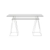 KARE Design Bureau Polar 135x65cm Chromé ^ Bureau