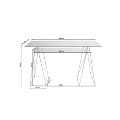 KARE Design Bureau Polar 135x65cm Doré ^ Bureau