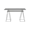KARE Design Bureau Polar 135x65cm Noir ^ Bureau