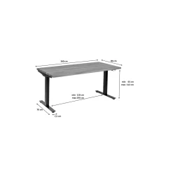 KARE Design Bureau Smart Symphony Chêne Noir 160x80cm ^ Bureau