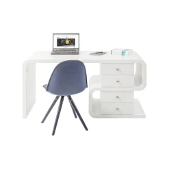 KARE Design Bureau Snake Blanc 4 Tiroirs 150x70cm ^ Bureau