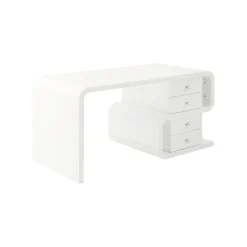 KARE Design Bureau Snake Blanc 4 Tiroirs 150x70cm ^ Bureau