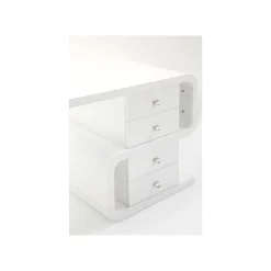 KARE Design Bureau Snake Blanc 4 Tiroirs 150x70cm ^ Bureau