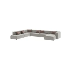 KARE Design Canapé 2 Angles Infinity Gris XXL 6 Assises ^ Canapé & Banquette
