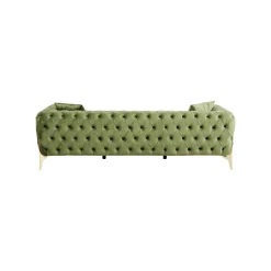 KARE Design Canapé Bellissima 3 Places Velours Vert ^ Canapé & Banquette