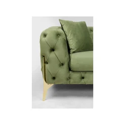 KARE Design Canapé Bellissima 3 Places Velours Vert ^ Canapé & Banquette
