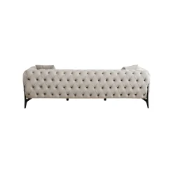 KARE Design Canapé Bellissima 3 Places Velours Beige ^ Canapé & Banquette