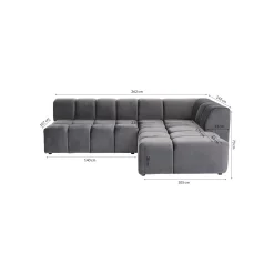 KARE Design Canapé D'angle Belami Droite Gris ^ Canapé & Banquette