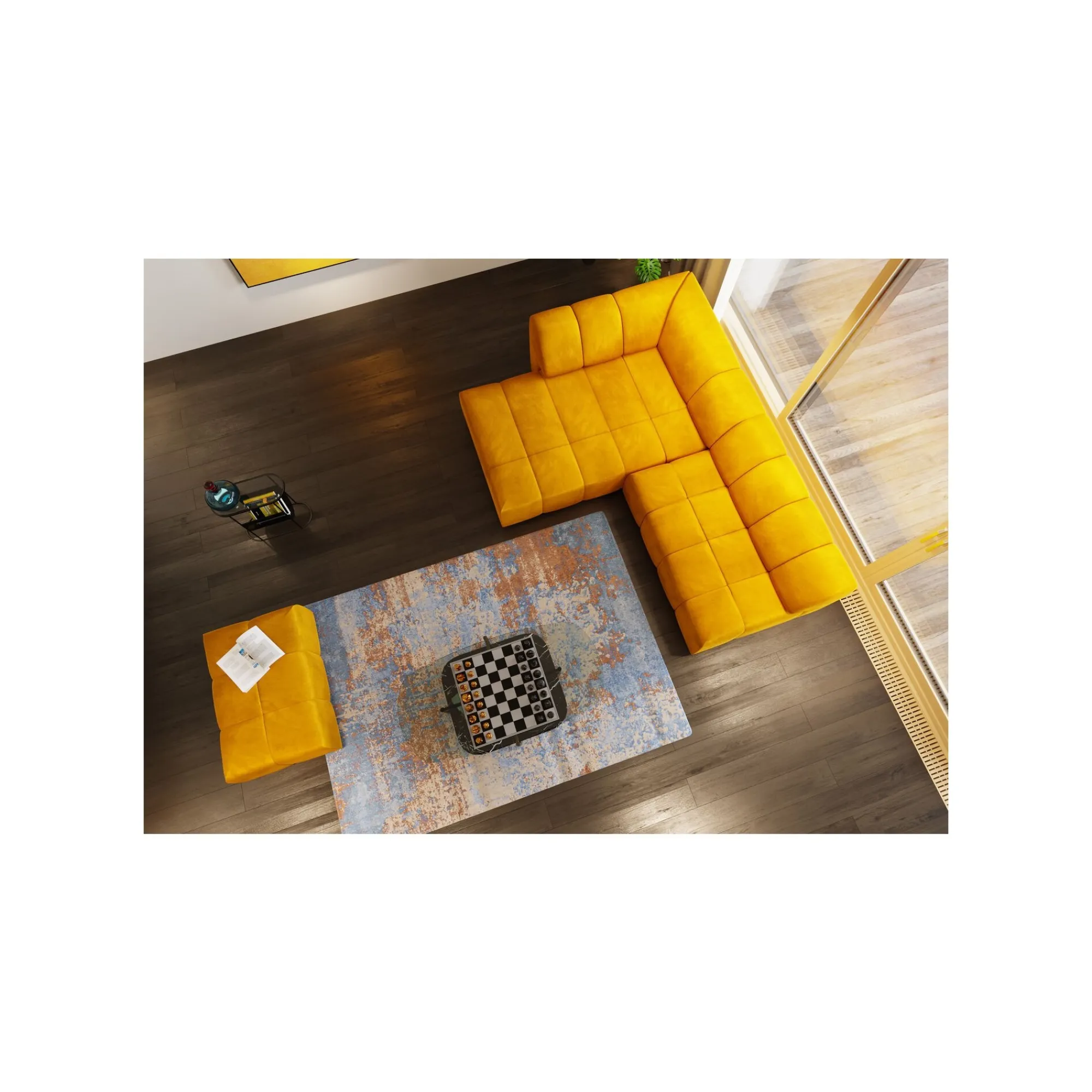 KARE Design Canapé D'angle Belami Gauche Ocre ^ Canapé & Banquette