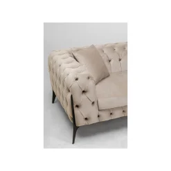 KARE Design Canapé D'angle Bellissima Droite Velours Beige ^ Canapé & Banquette