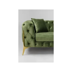 KARE Design Canapé D'angle Bellissima Droite Velours Vert ^ Canapé & Banquette